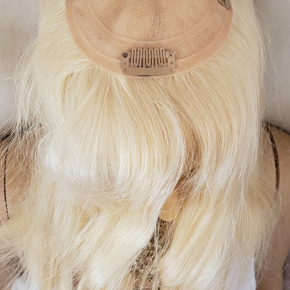 16″ Human Hair Topper Hair Piece for Women #613 - Picture 5 of 7